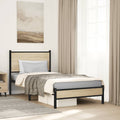Metallbett ohne Matratze Sonoma-Eiche 75x190 cm