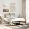 Metallbett ohne Matratze Sonoma-Eiche 120x190 cm