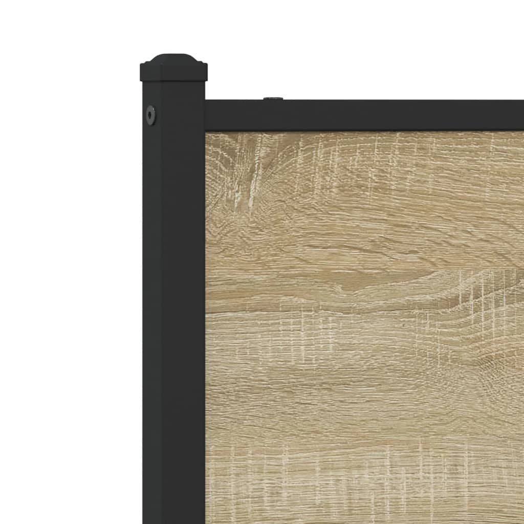 Metallbett ohne Matratze Sonoma-Eiche 107x203 cm