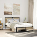 Metallbett ohne Matratze Sonoma-Eiche 120x190 cm