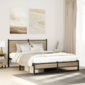 Metallbett ohne Matratze Sonoma-Eiche 140x200 cm