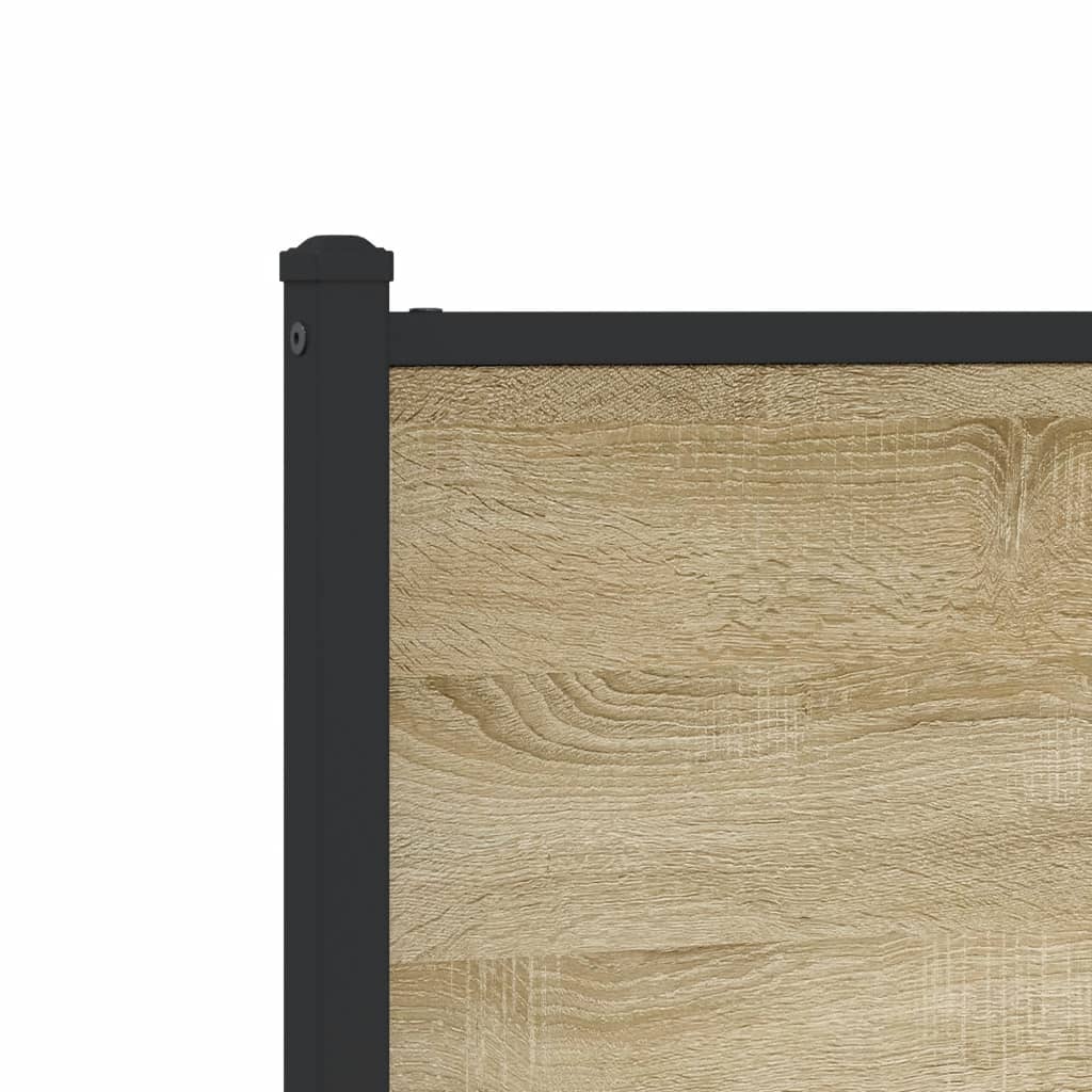 Metallbett ohne Matratze Sonoma-Eiche 100x190 cm