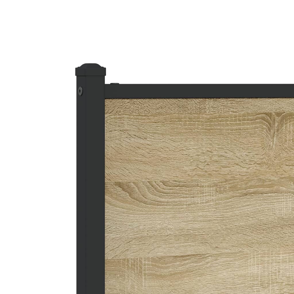 Metallbett ohne Matratze Sonoma-Eiche 100x200 cm