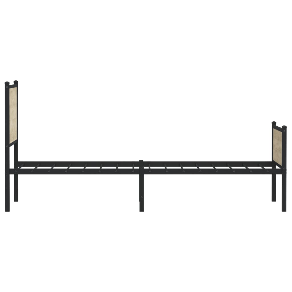 Metallbett ohne Matratze Sonoma-Eiche 107x203 cm