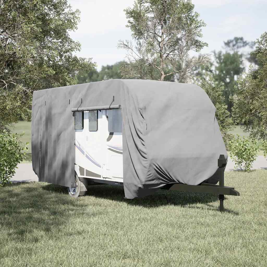Schutzhülle für Wohnwagen Grau 670x250x220 cm Vliesstoff