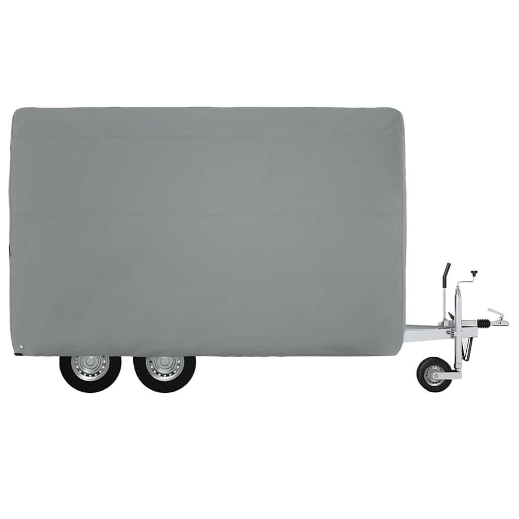 Schutzhülle für Pferdeanhänger Grau 376x168x240 cm Vliesstoff