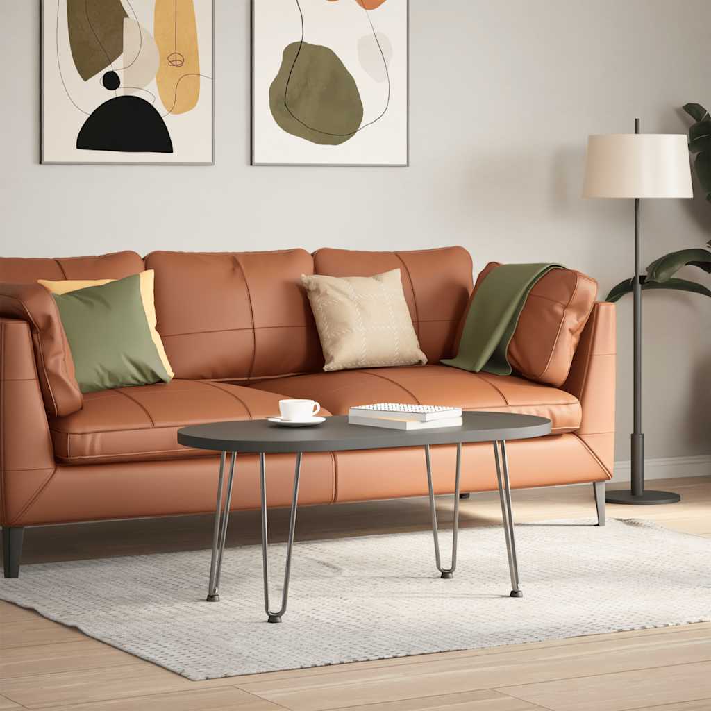 Haarnadelbeine für Couchtisch 4 Stk. Naturstahl 42 cm Massivstahl