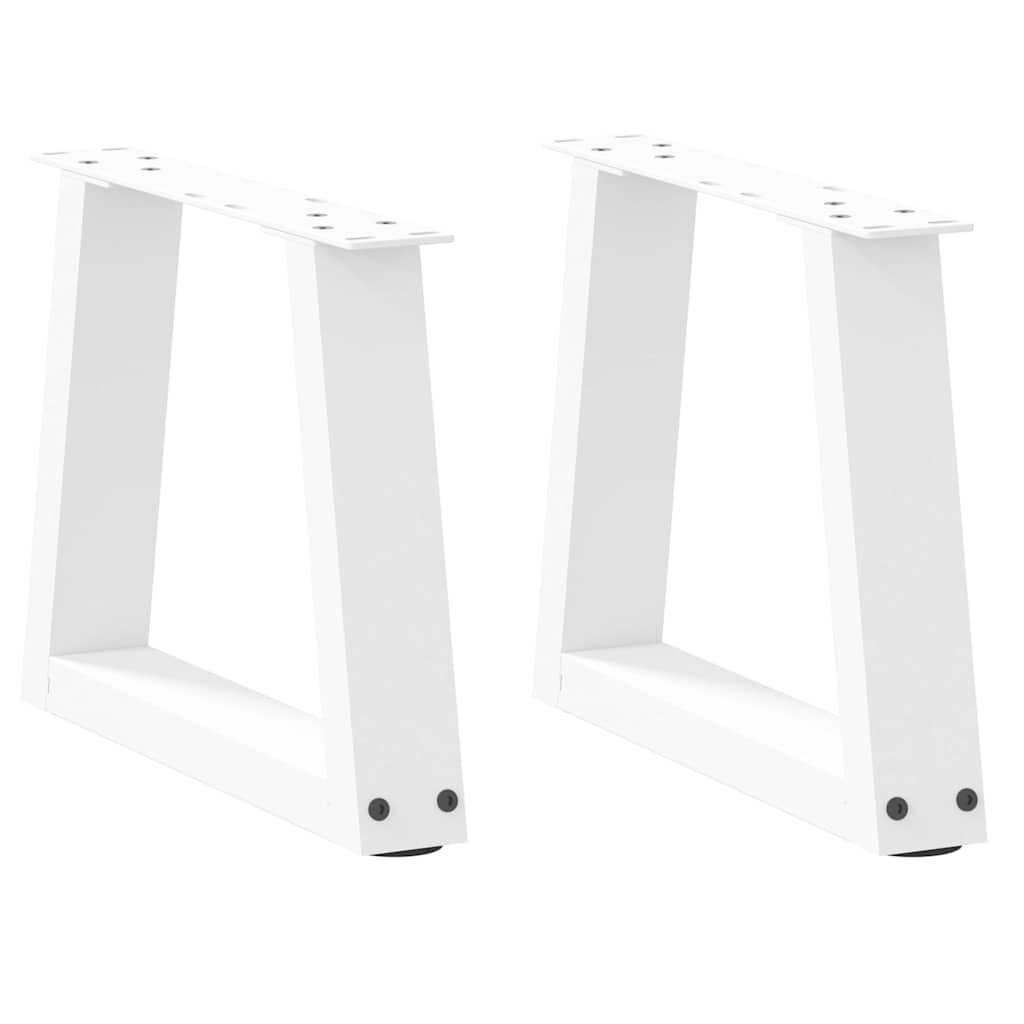 Couchtischbeine V-Form 2 Stück Weiß 30x(30-31,3) cm Stahl