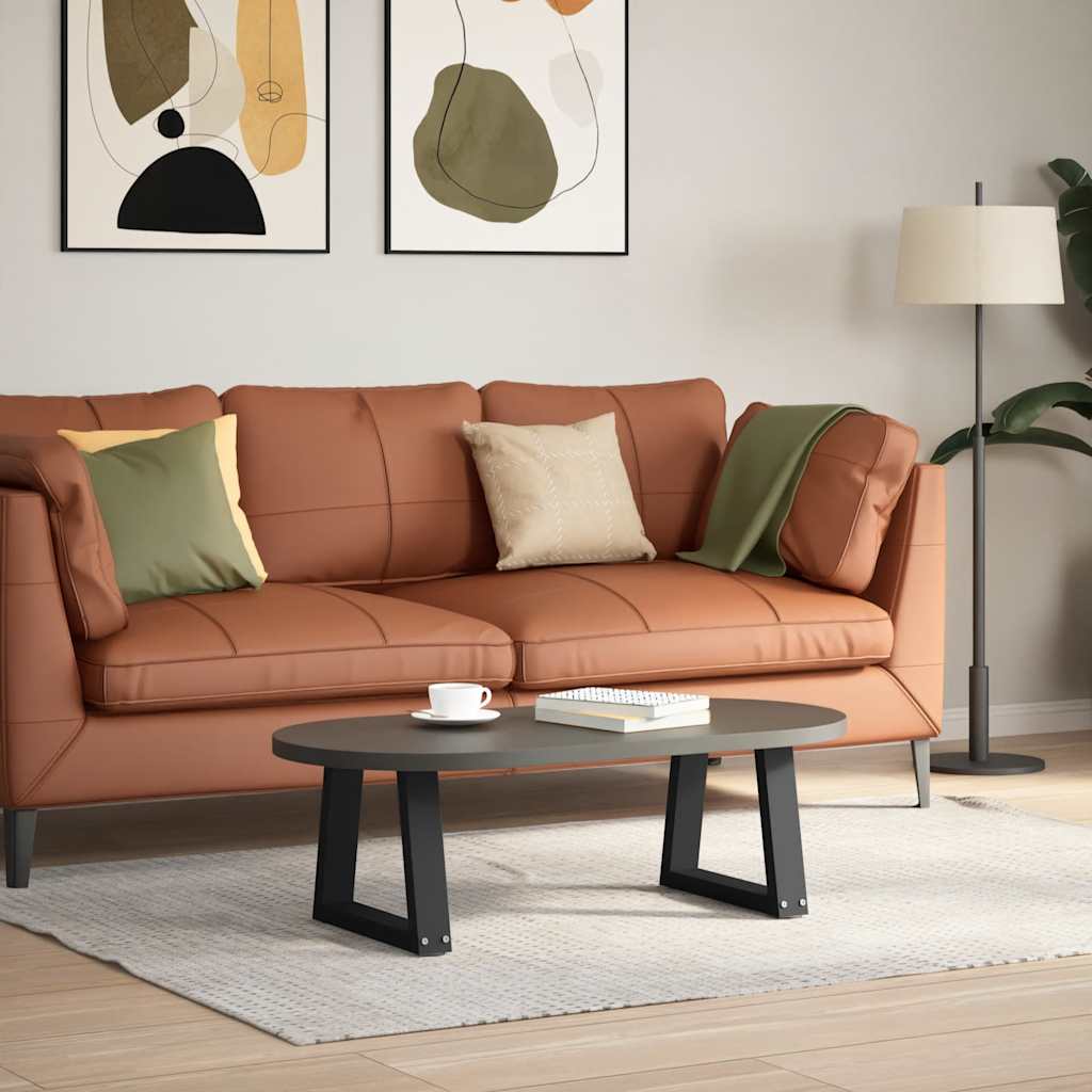 Couchtischbeine V-Form 2 Stück Schwarz 40x(30-31,3) cm Stahl