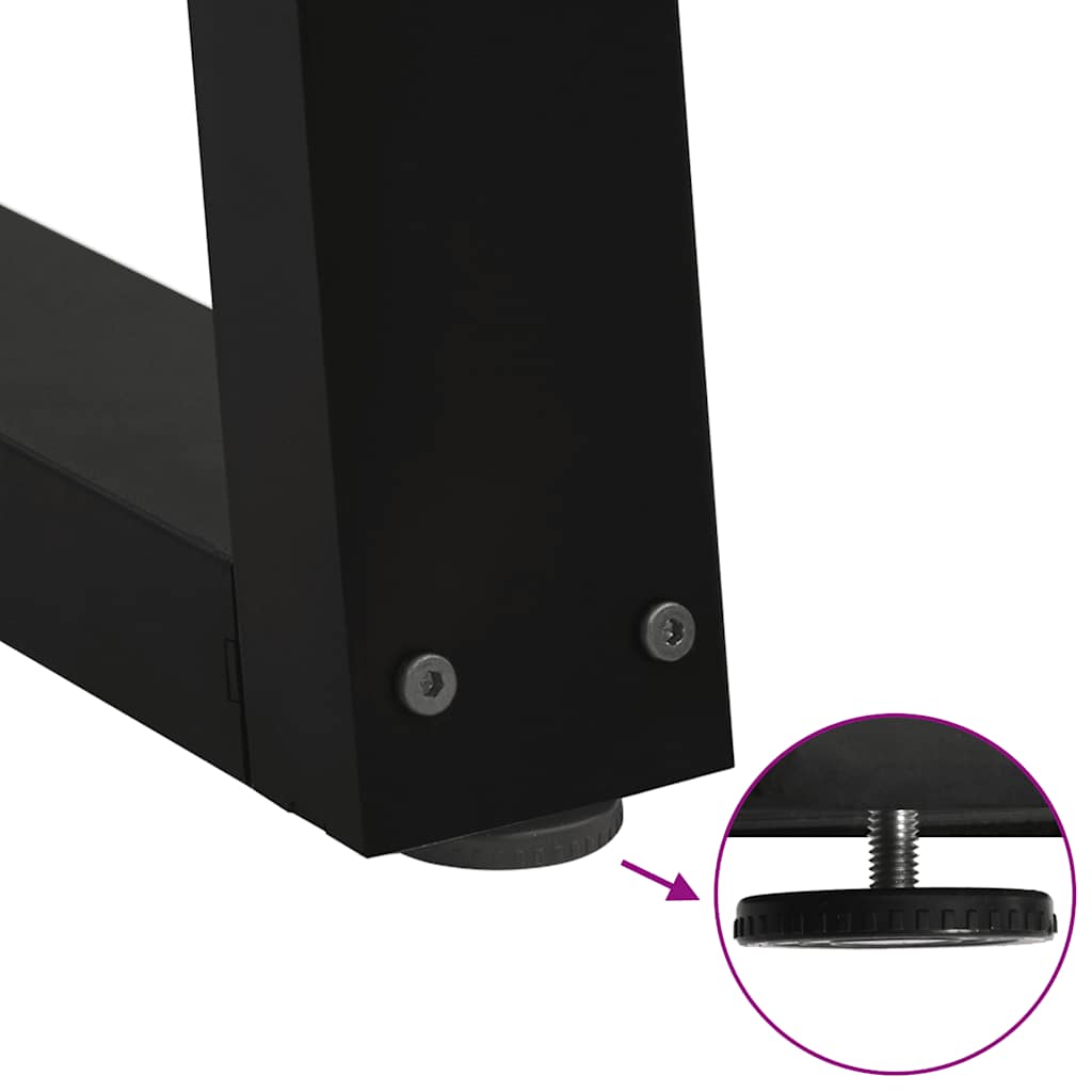 Couchtischbeine V-Form 2 Stück Schwarz 40x(30-31,3) cm Stahl