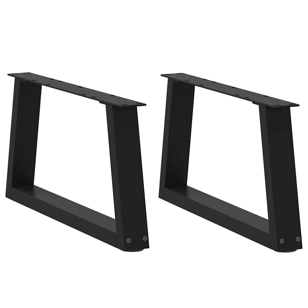 Couchtischbeine V-Form 2 Stück Schwarz 50x(30-31,3) cm Stahl
