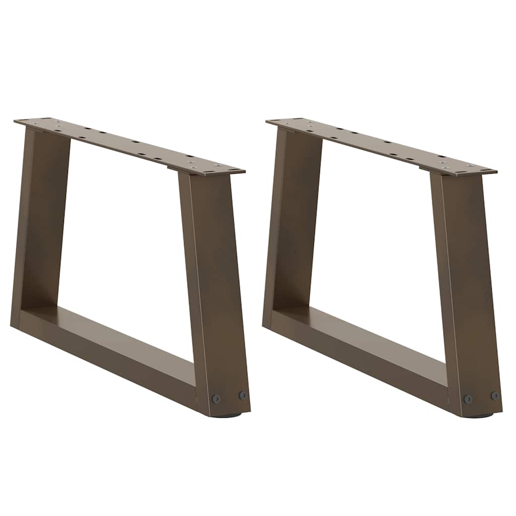 Couchtischbeine V-Form 2 Stück Naturstahl 50x(30-31,3) cm Stahl