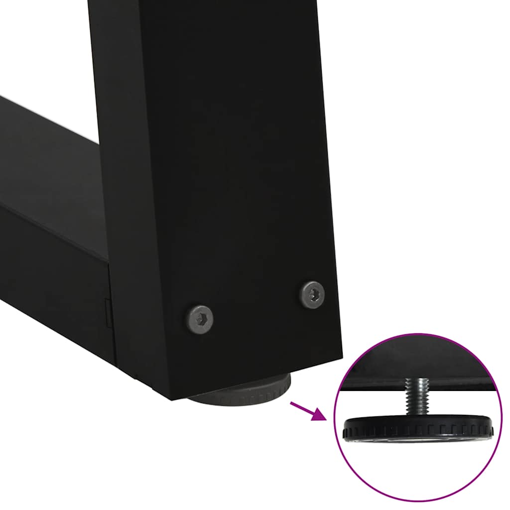 Couchtischbeine V-Form 2 Stück Schwarz 60x(30-31,3) cm Stahl
