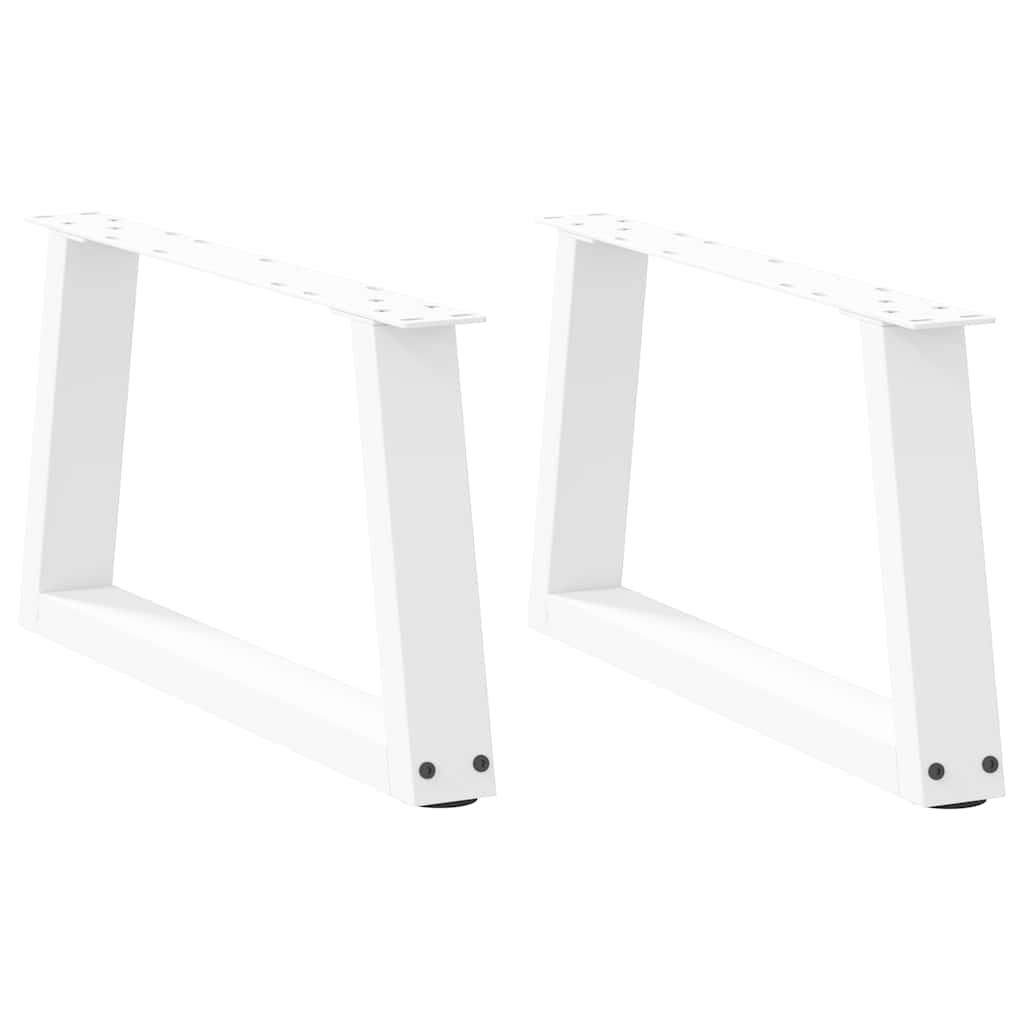 Couchtischbeine V-Form 2 Stück Weiß 60x(30-31,3) cm Stahl