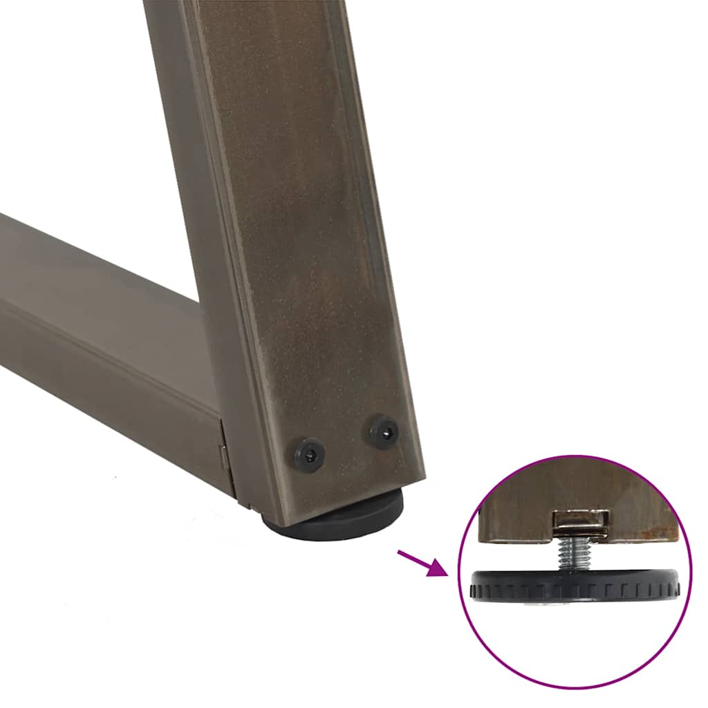 Couchtischbeine V-Form 2 Stück Naturstahl 60x(30-31,3) cm Stahl
