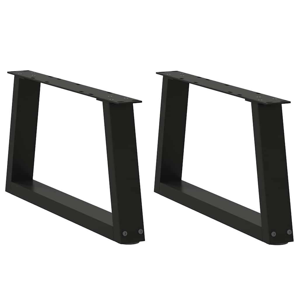 Couchtischbeine V-Form 2 Stück Schwarz 70x(30-31,3) cm Stahl