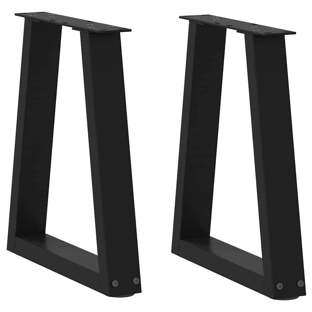 Couchtischbeine V-Form 2 Stück Schwarz 28x(42-43,3) cm Stahl