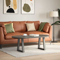 Couchtischbeine V-Form 2 Stück Anthrazit 28x(42-43,3) cm Stahl