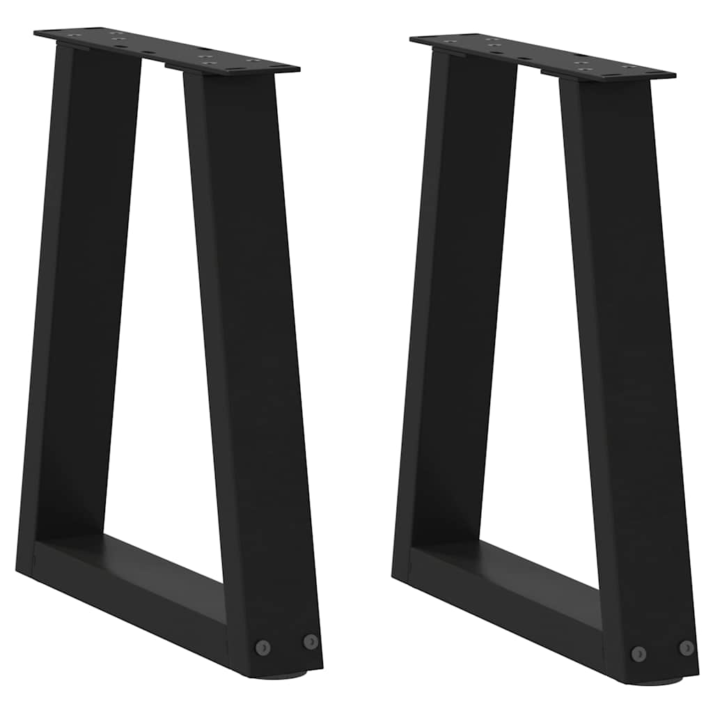 Couchtischbeine V-Form 2 Stück Schwarz 38x(42-43,3) cm Stahl