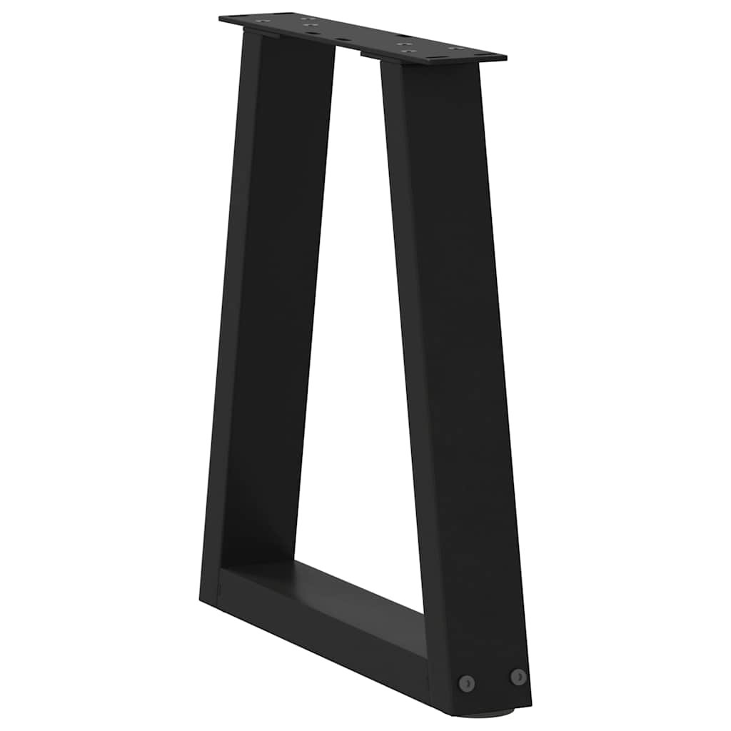 Couchtischbeine V-Form 2 Stück Schwarz 38x(42-43,3) cm Stahl
