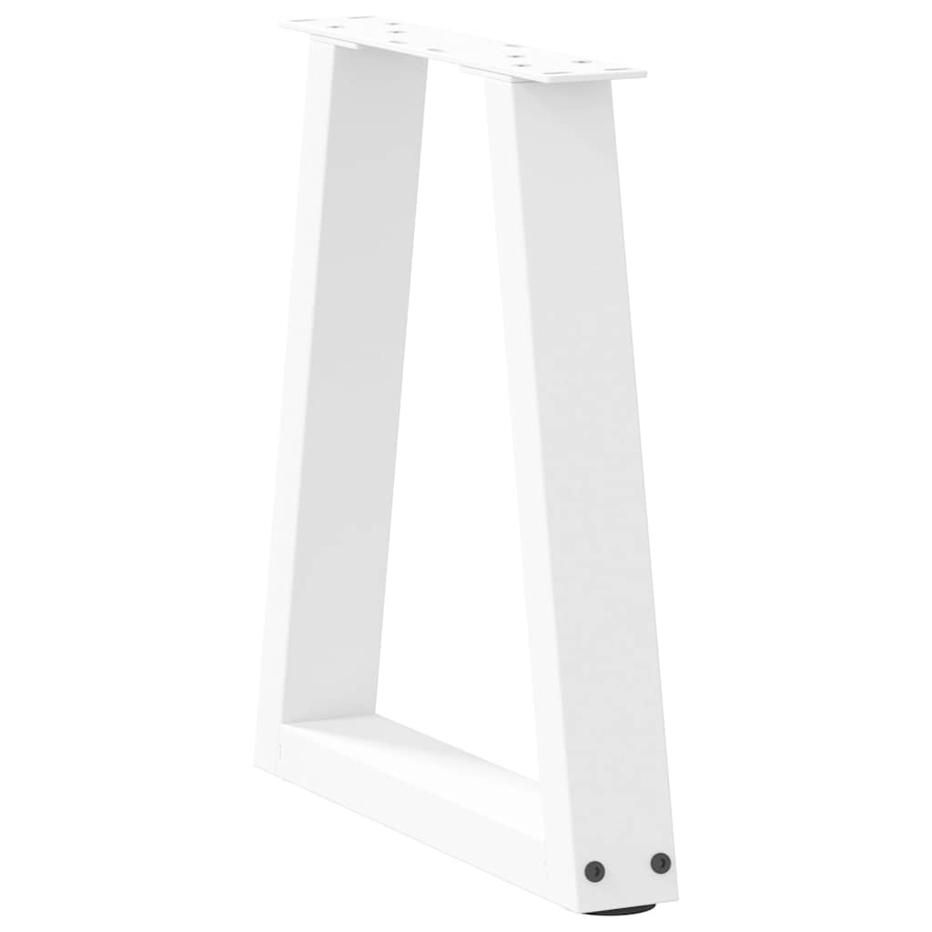 Couchtischbeine V-Form 2 Stück Weiß 38x(42-43,3) cm Stahl