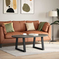 Couchtischbeine V-Form 2 Stück Schwarz 50x(42-43,3) cm Stahl