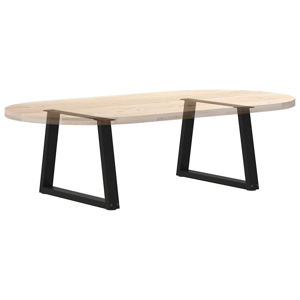 Couchtischbeine V-Form 2 Stück Schwarz 50x(42-43,3) cm Stahl