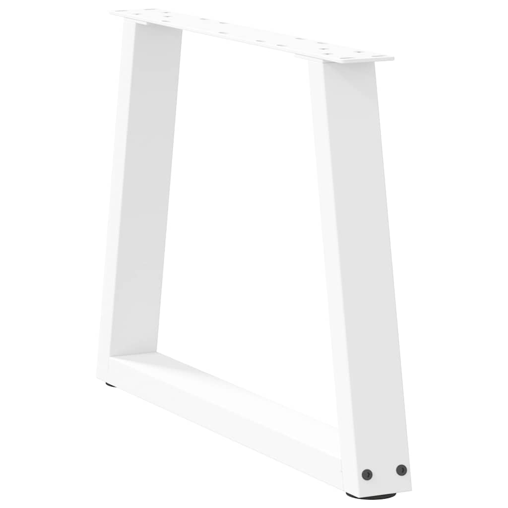 Couchtischbeine V-Form 2 Stück Weiß 50x(42-43,3) cm Stahl