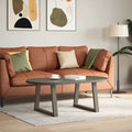 Couchtischbeine V-Form 2 Stück Naturstahl 50x(42-43,3) cm Stahl