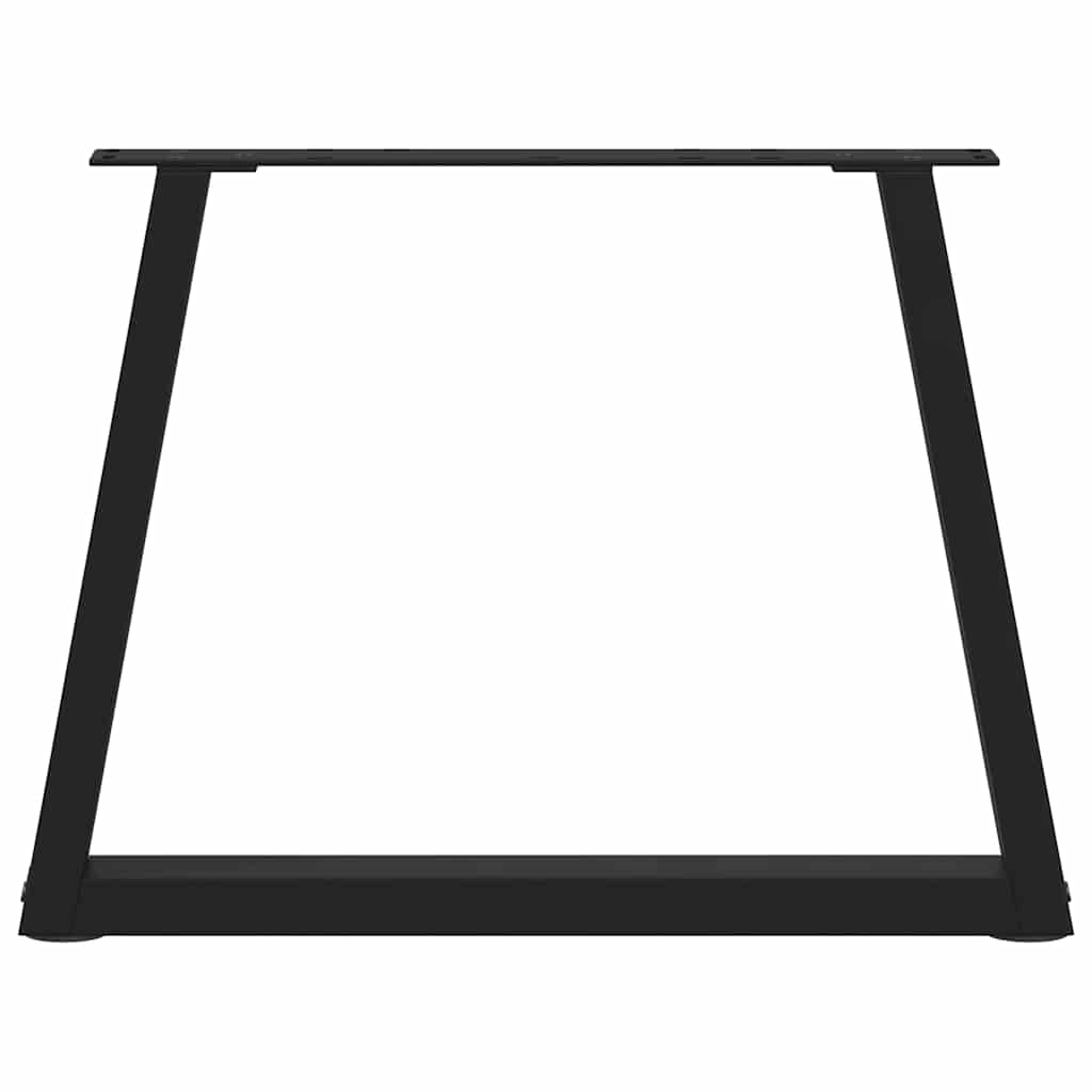 Couchtischbeine V-Form 2 Stück Schwarz 60x(42-43,3) cm Stahl