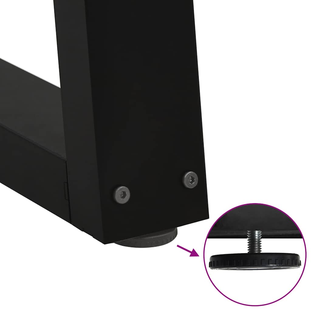 Couchtischbeine V-Form 2 Stück Schwarz 70x(42-43,3) cm Stahl