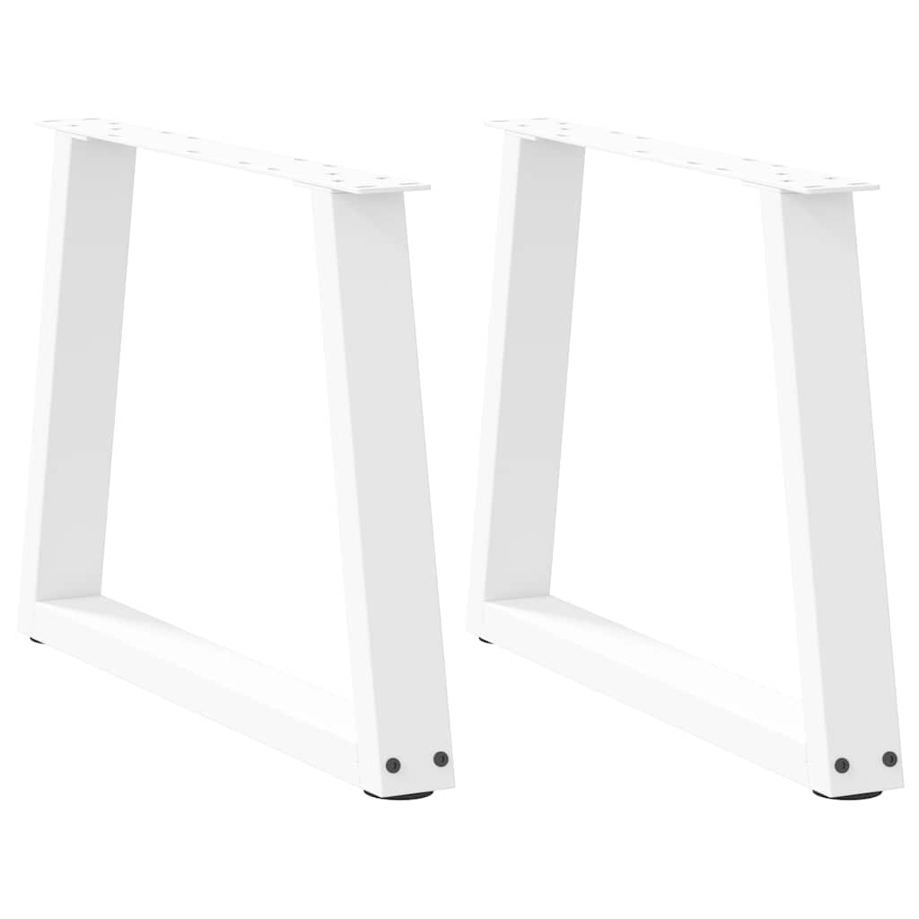 Couchtischbeine V-Form 2 Stück Weiß 70x(42-43,3) cm Stahl