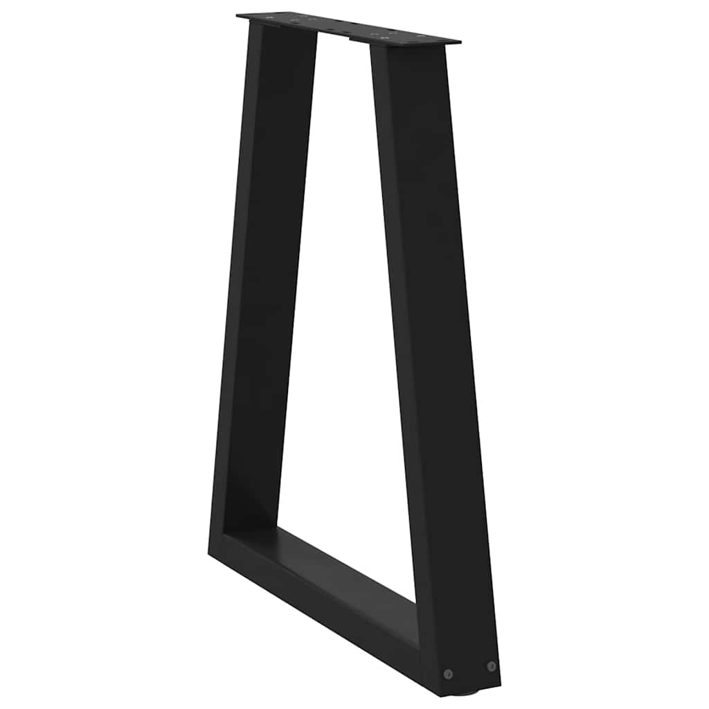 Esstischbeine V-Form 2 Stk. Schwarz 60x(72-73,3) cm Stahl
