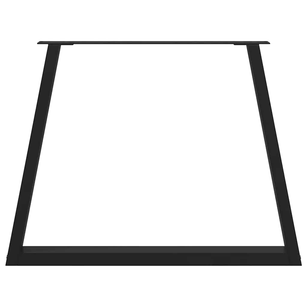 Esstisch Beine V-Form 2 Stück Schwarz 90x(72-73,3) cm Stahl