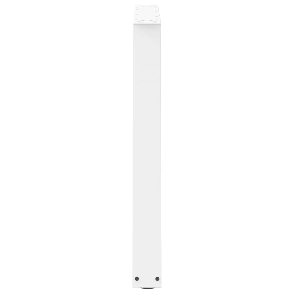 Esstischbeine V-Form 3 Stück Weiß 90x(72-73,3) cm Stahl