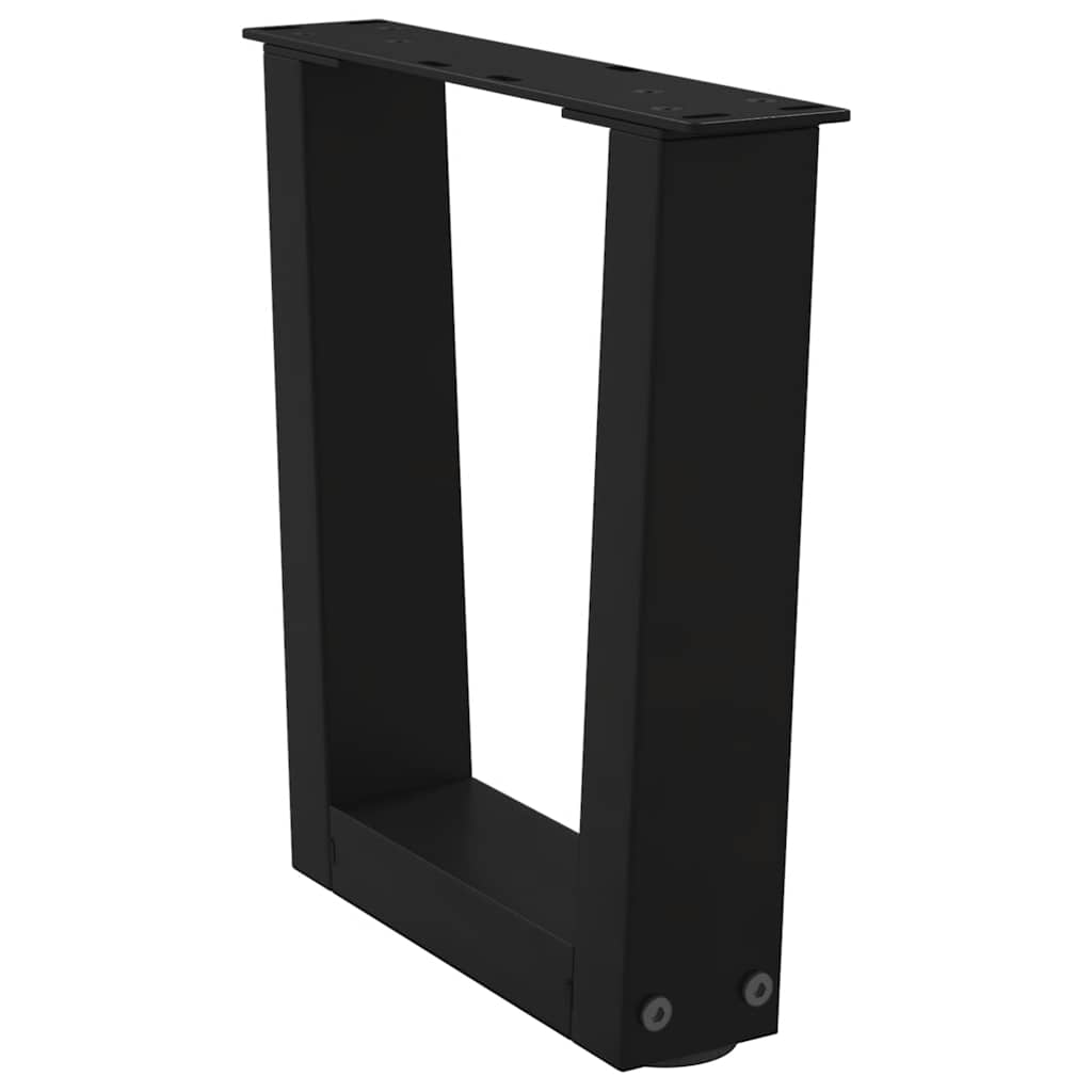 Couchtischbeine V-Form 2 Stück Schwarz 30x(30-31,3) cm Stahl