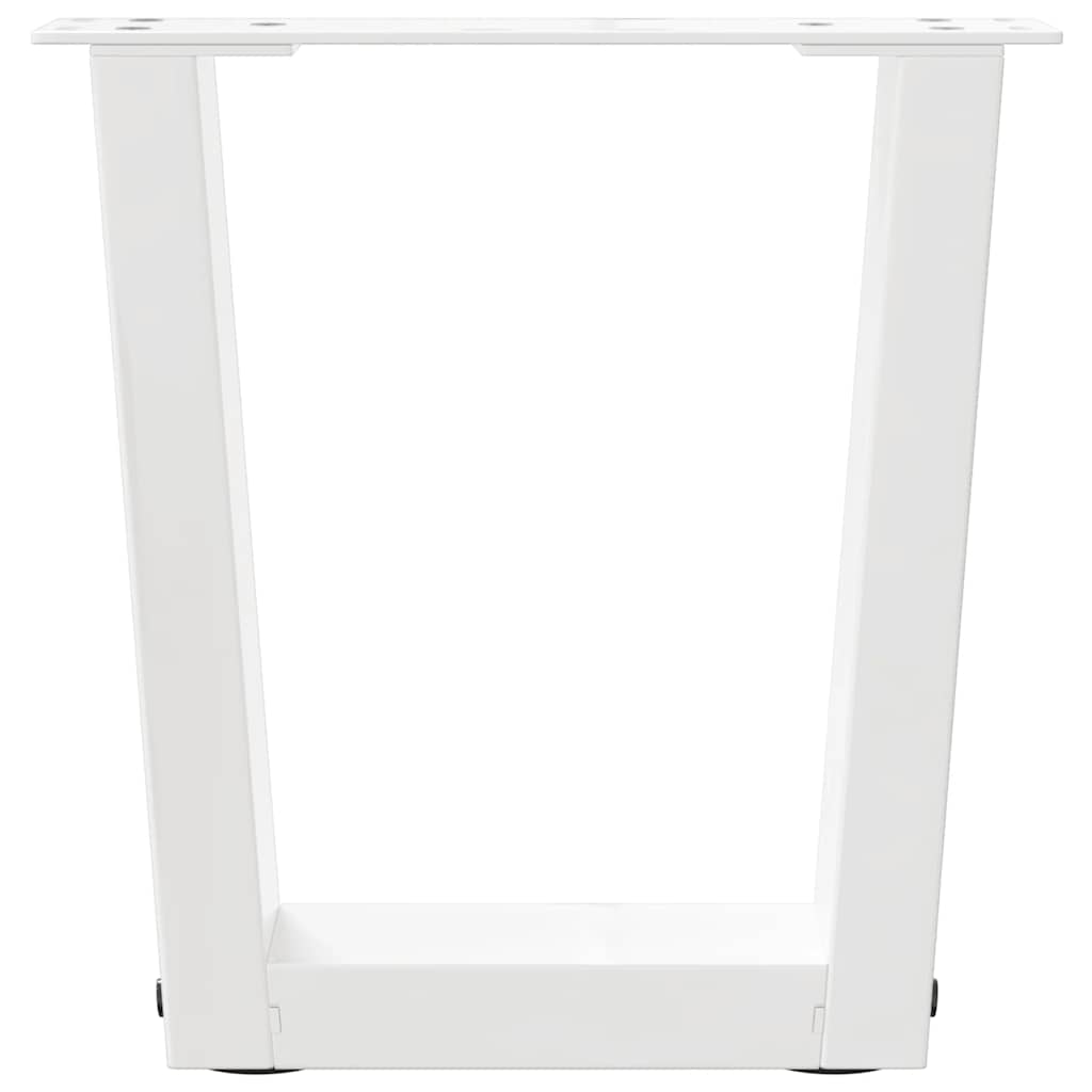 Couchtischbeine V-Form 2 Stück Weiß 30x(30-31,3) cm Stahl