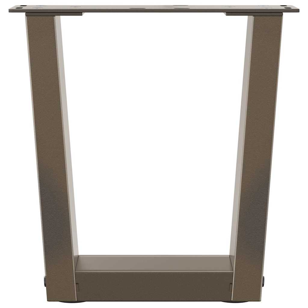 Couchtischbeine V-Form 2 Stück Naturstahl 30x(30-31,3) cm Stahl