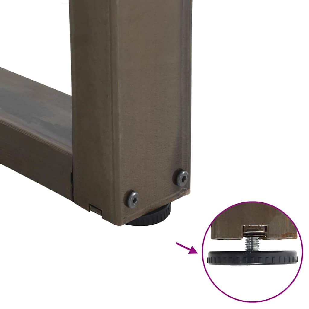 Couchtischbeine V-Form 2 Stück Naturstahl 30x(30-31,3) cm Stahl