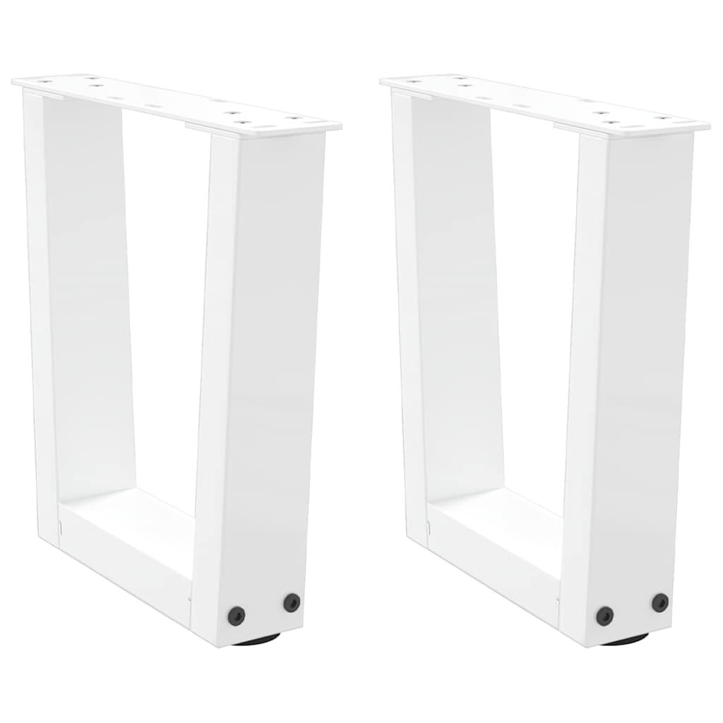 Couchtischbeine V-Form 2 Stück Weiß 40x(30-31,3) cm Stahl