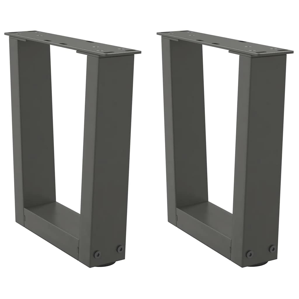 Couchtischbeine V-Form 2 Stück Anthrazit 40x(30-31,3) cm Stahl