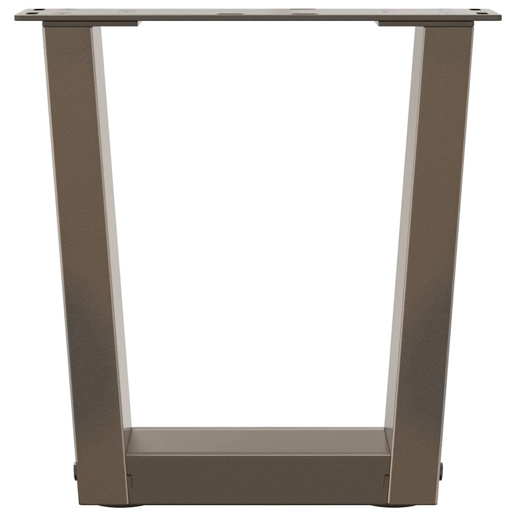 Couchtischbeine V-Form 2 Stück Naturstahl 40x(30-31,3) cm Stahl