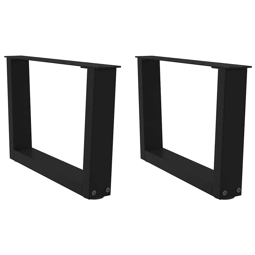 Couchtischbeine V-Form 2 Stück Schwarz 50x(30-31,3) cm Stahl