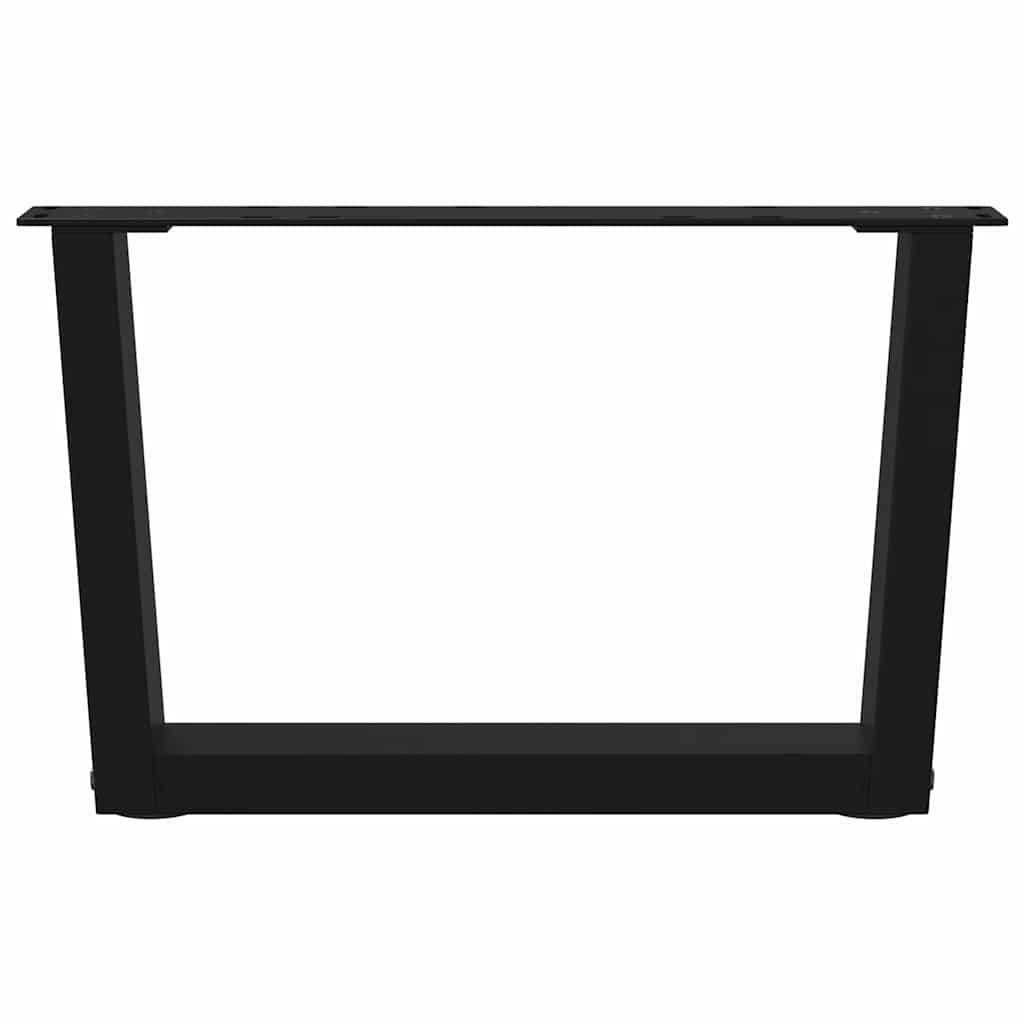 Couchtischbeine V-Form 2 Stück Schwarz 50x(30-31,3) cm Stahl