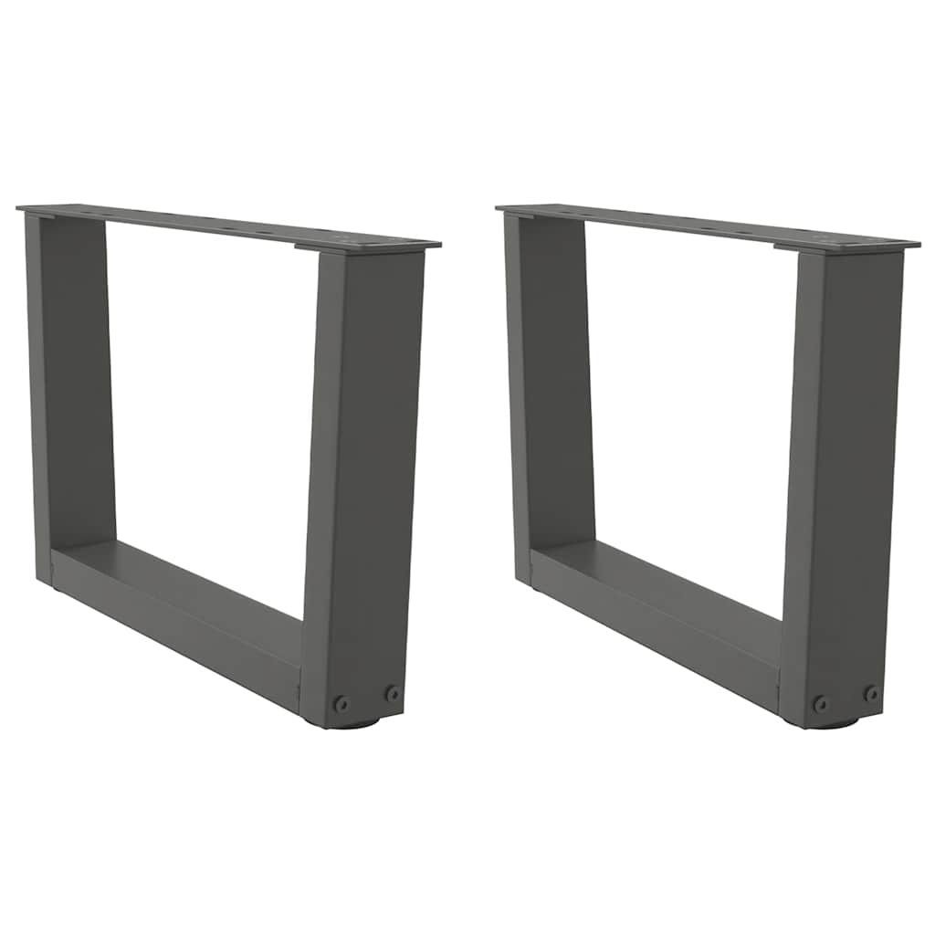 Couchtischbeine V-Form 2 Stück Anthrazit 50x(30-31,3) cm Stahl