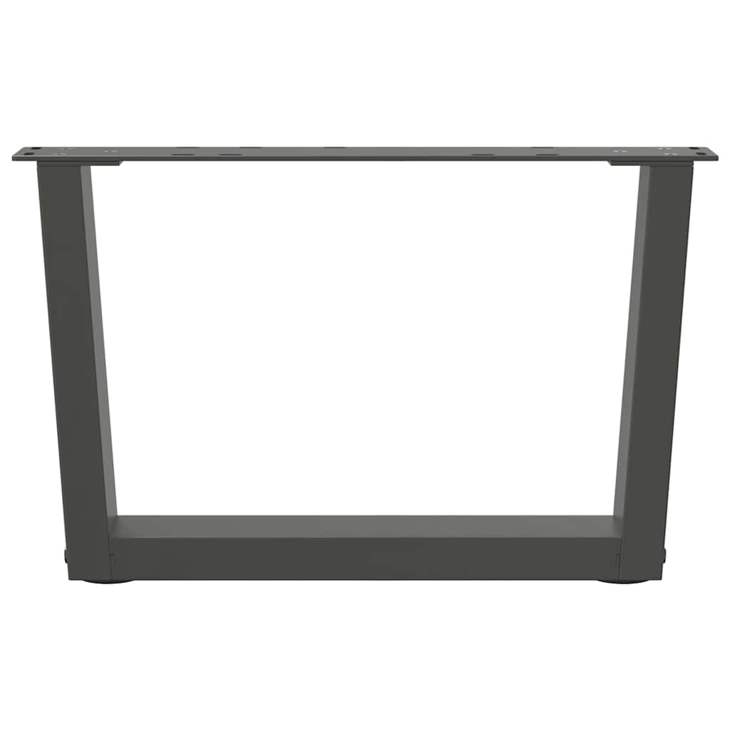 Couchtischbeine V-Form 2 Stück Anthrazit 50x(30-31,3) cm Stahl