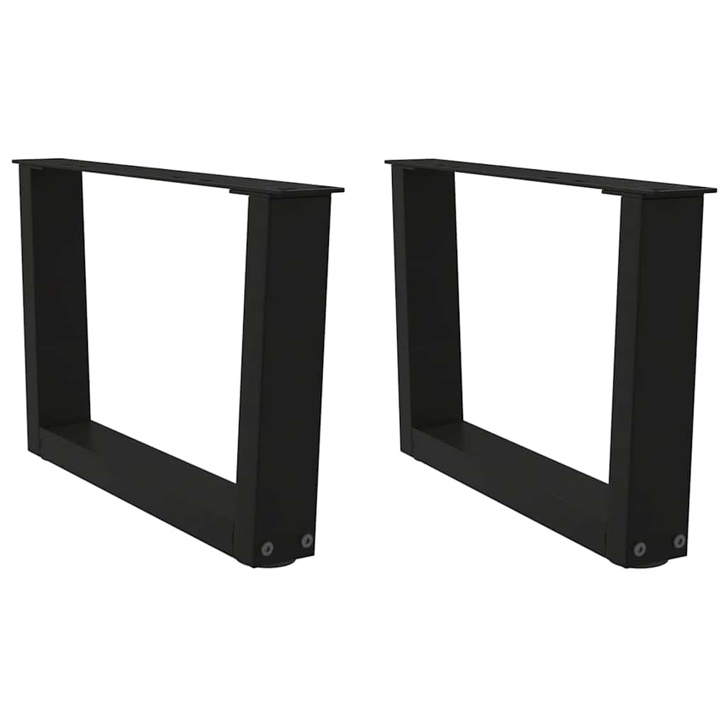 Couchtischbeine V-Form 2 Stück Schwarz 60x(30-31,3) cm Stahl