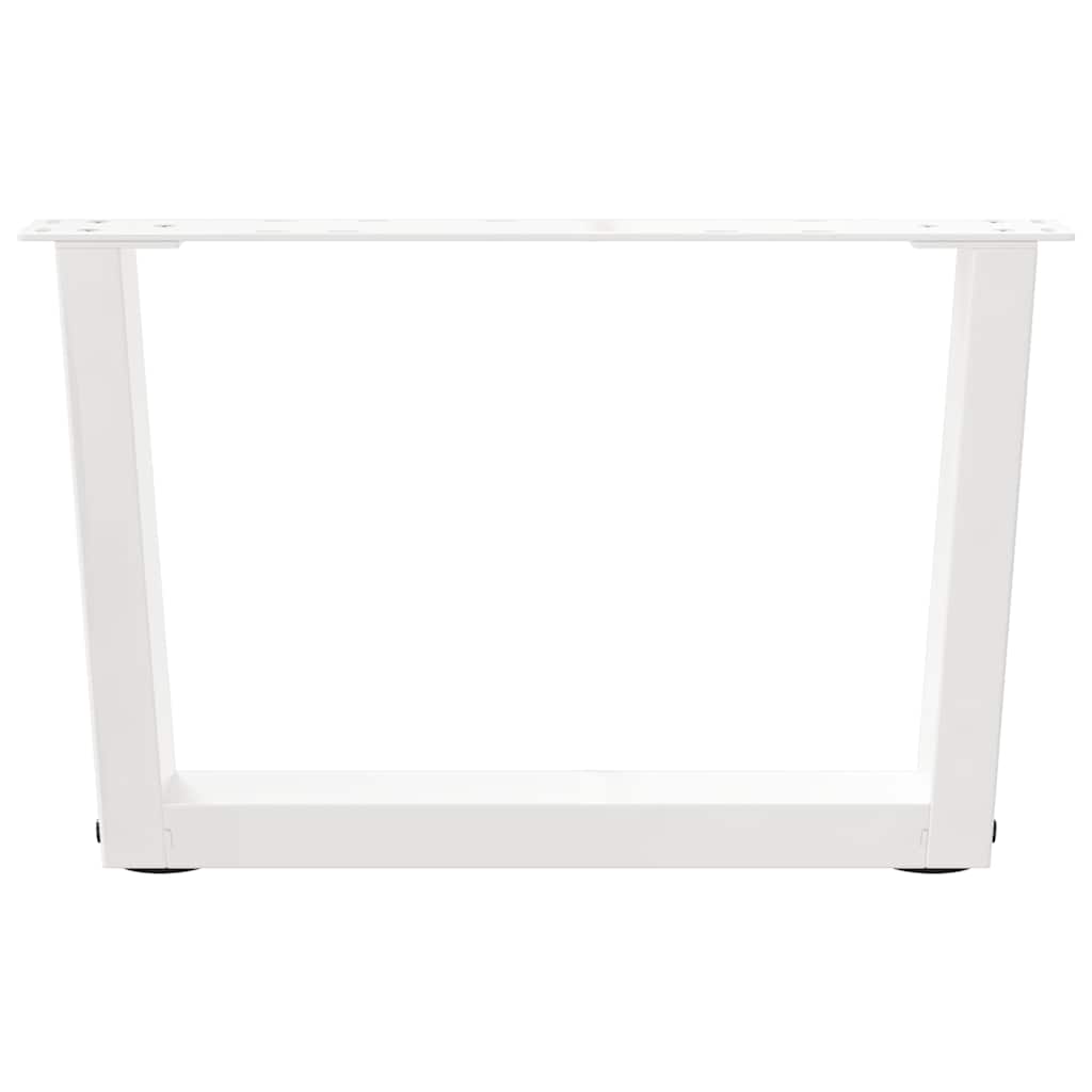 Couchtischbeine V-Form 2 Stück Weiß 60x(30-31,3) cm Stahl