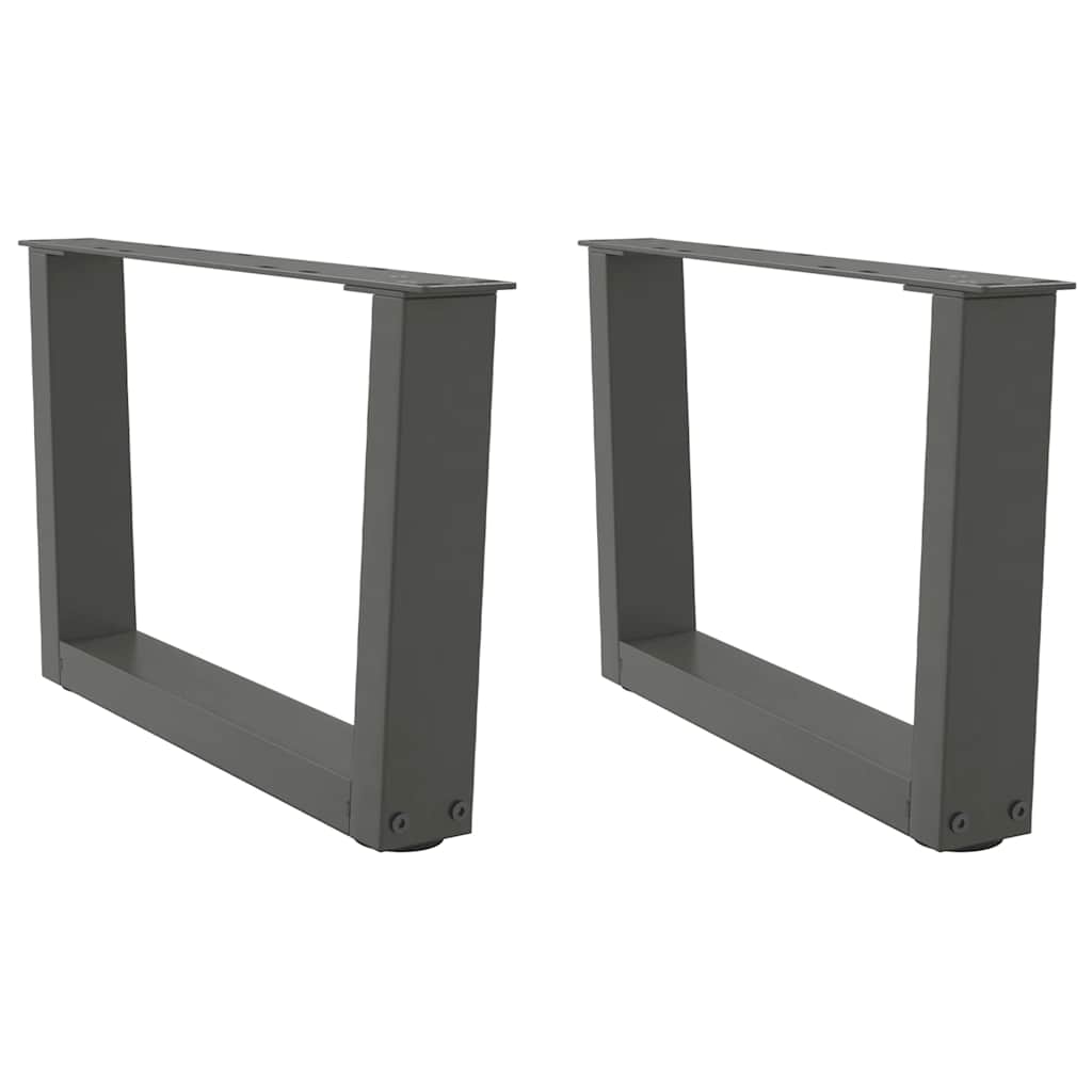 Couchtischbeine V-Form 2 Stück Anthrazit 60x(30-31,3) cm Stahl