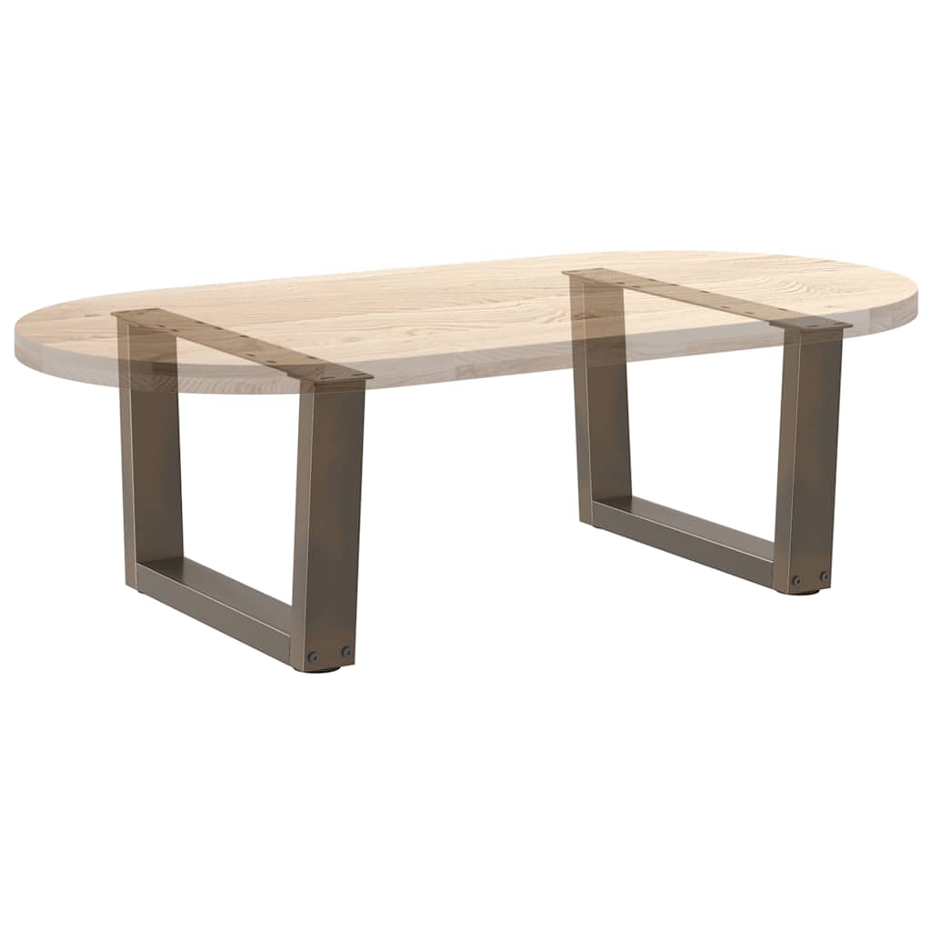 Couchtischbeine V-Form 2 Stück Naturstahl 60x(30-31,3) cm Stahl